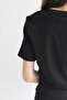 Black Crew Neck Crop T-Shirt - 4