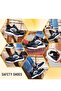 Safety Shoes for Men & Women Breathable Flying Woven Anti Smash Lightweight PU Sole Sporty Work Shoe - 7