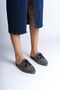 Women's Beige Straw Pointed Toe Slippers Tona Black - 6