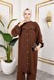 Ayrobin Fabric Pearl Detailed Suit / T112 - Brown - 3
