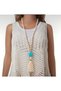 Yiwushi Bohemian Stylish Turquoise Heart Necklace with Gold Beads and Tassel - High Quality - 5