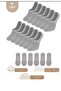 10 Pairs Unisex Plain Gray Ballerina Socks - 2