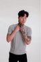 Men's Gray Polo Neck Knitwear T-Shirt – Short Sleeve Modern Comfortable Fit Summer Model - 4