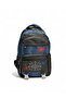 Boys' Middle School Wide Pocketed Patterned 5 Pocket School, Back, Bag