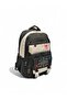 Boys' Middle School Wide Pocketed Patterned 5 Pocket School, Back, Bag - 2
