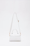White / Gold Shk109 Women's Hand, Arm and Shoulder Bag with Faux Leather Snap Fastener and Adjustable Strap - 4
