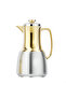 1 Liter Flask - Leakproof Button Locking Design Silver & Gold, Lightweight Durable Flask for Hot & Cold Drinks QGR10