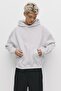Bol kesim kapüşonlu sweatshirt