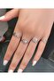 7 Pieces of Silver Color Joint Rings (Models May Vary) - 2