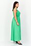 Women Textured Midi Dress, Green - 4