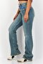 Women Bootcut Fit Washed Stretchable Jeans, Blue - 2