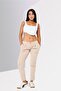Women Regular Fit Solid Chino Pants, Tan - 4