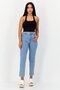 Women Mom Fit Washed Stretchable Denim, Blue - 2
