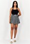 Women Checkered Mini Skirt, Multicolor - 2