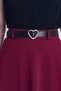 Burgundy Belted A-Line Midi Skirt 4806A - 4