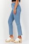 Women Mom Fit Washed Stretchable Denim, Blue - 4