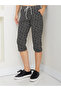 Women's Patterned Combed Cotton Capri - 6