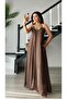 Brown Tnsel Adjustable Strap Pocket Dress - 2