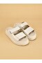 Zeyu Double Striped Anatomical Sole Beige Women's Slippers - 2