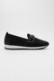 Women's Stone Buckle Knitwear Casual Shoes Black - 2