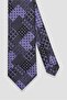 Tie 8 cm Microfiber Polyester Navy Blue Men's Patterned Tie - 2
