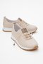 Women's Lace-Up Casual Shoes Beige Skin
