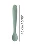 Puzzle Food Plate Spoon Set - Silicone Vacuum Bottom Puzzle Food Plate Silicone Spoon - Gray Green - 7