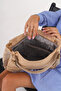 Women's Daily Soft Leather Elegant and Stylish Benedetta Beige Mink Straw Look Shoulder Bag - 5