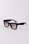 Urıs Unisex Black Square Frame Smoked Glass Sunglasses - 3