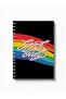 دفتر ملاحظات حلزوني مع غلافين أمامي وخلفي صلبين بتصميم Rainbow Good Vibes Only - 5