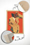 One Piece Real Raw Wood Framed Popart Square Striped Painting - Model 22 - 3