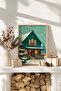One Piece Real Raw Wooden Framed New Year Themed Painting - Model 7