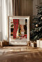 One Piece Real Raw Wooden Framed New Year Themed Painting - Model 101