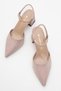 Women's Stone Heeled Shoes Copper Glitter - 5