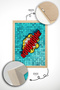 One Piece Real Raw Wooden Framed Popart Mosaic Striped Table - Model 8 - 2