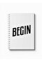 دفتر ملاحظات حلزوني مع غلافين أمامي وخلفي صلبين بتصميم Begin - 5