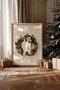 One Piece Real Raw Wooden Framed New Year Themed Painting - Model 93