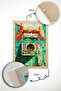 One Piece Real Raw Wooden Framed Popart Mosaic Striped Table - Model 11 - 2