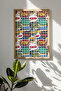 One Piece Real Raw Wooden Framed Popart Square Striped Painting - Model 25