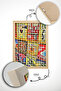 One Piece Real Raw Wooden Framed Popart Square Striped Painting - Model 13 - 3