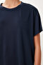 Pack of 2 Basic Modal Knitted T-Shirts Hfn0002 Dark Blue Stone - 4