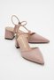 Women's Stone Heeled Shoes Copper Glitter