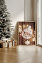 One Piece Real Raw Wooden Framed New Year Themed Painting - Model 62