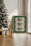 One Piece Real Raw Wooden Framed New Year Themed Painting - Model 34