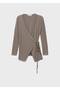 Ribbed Tie Detailed Cardigan - 3