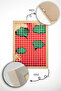 One Piece Real Raw Wooden Framed Popart Square Striped Painting - Model 26 - 3