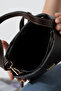 Brown Small Size Bucket Model Women's Bag Single-Compartment Crisscross Straps Shoulder and Clutch Bag - 8