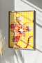 One Piece Real Raw Wooden Framed Popart Square Striped Painting - Model 27 - 2