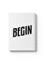 دفتر ملاحظات حلزوني مع غلافين أمامي وخلفي صلبين بتصميم Begin