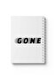دفتر ملاحظات حلزوني مع غلافين أمامي وخلفي صلبين بتصميم Gone